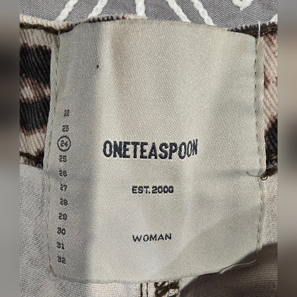 One Teaspoon Streetwalker High Waisted Straight Leg Denim Trousers Size 24 - Picture 8 of 12